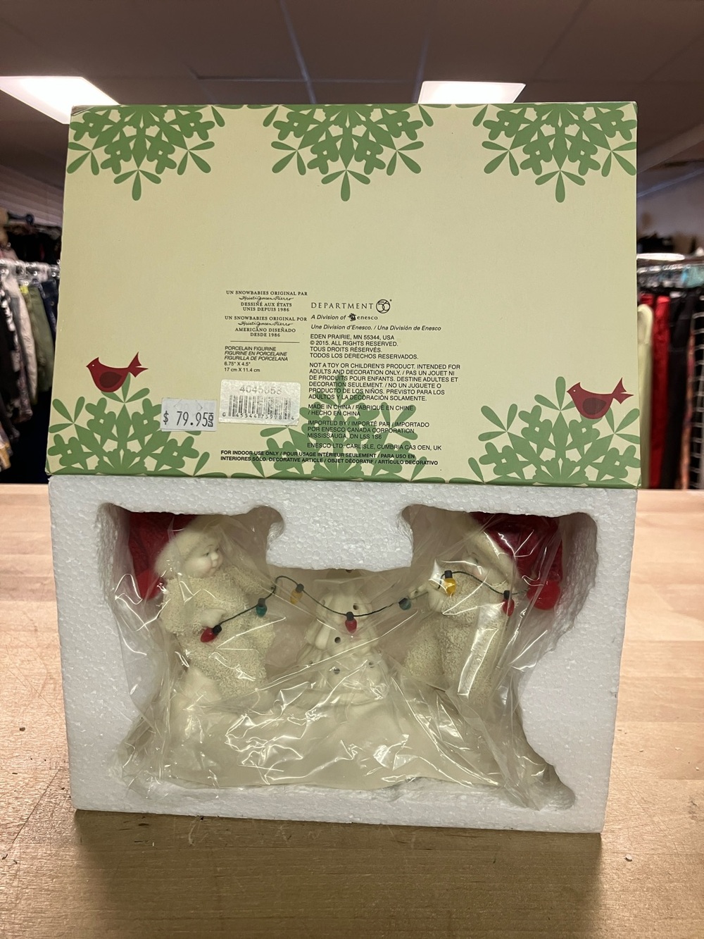Department 56 Snowbabies Tug O' Lights Figurine - White - Picture 2 of 8